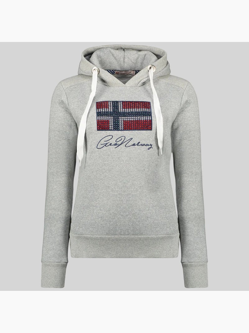 Felpa con cappuccio goisette – geographical norway Grigio chiaro - Kiabi