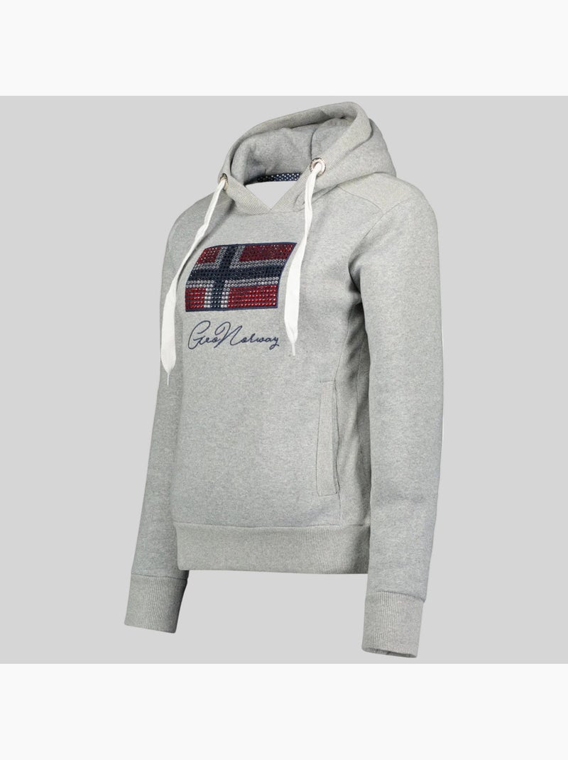 Felpa con cappuccio goisette – geographical norway Grigio chiaro - Kiabi