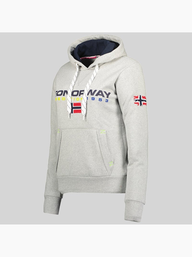Felpa con cappuccio goliver – geographical norway Grigio chiaro - Kiabi
