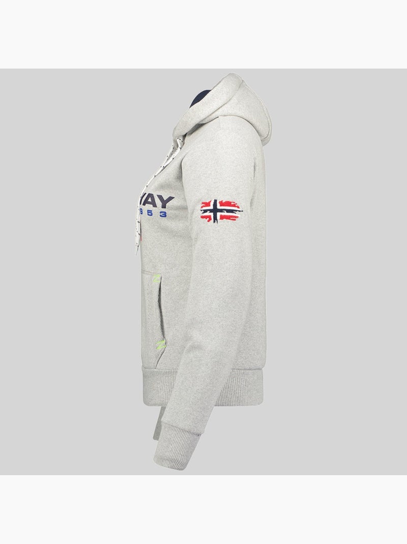 Felpa con cappuccio goliver – geographical norway Grigio chiaro - Kiabi