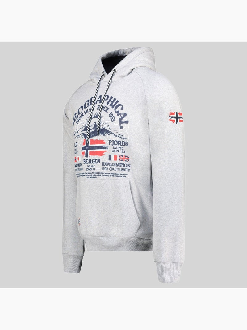 Felpa con cappuccio gommy – geographical norway Grigio chiaro - Kiabi