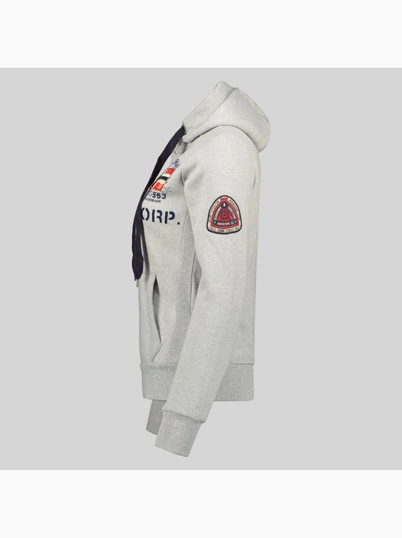 Felpa con cappuccio goptaine – geographical norway Grigio chiaro - Kiabi
