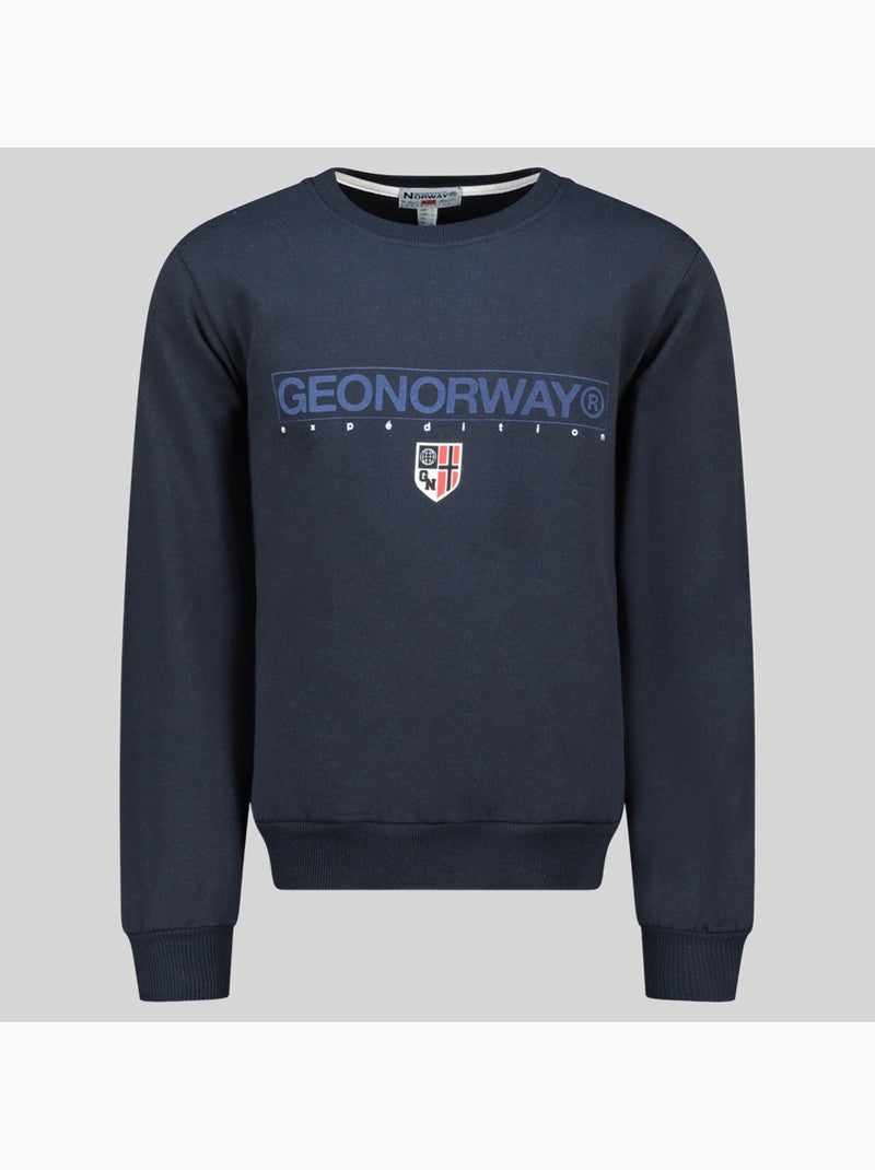 Felpa con cappuccio gotrun – geographical norway Blu marino - Kiabi