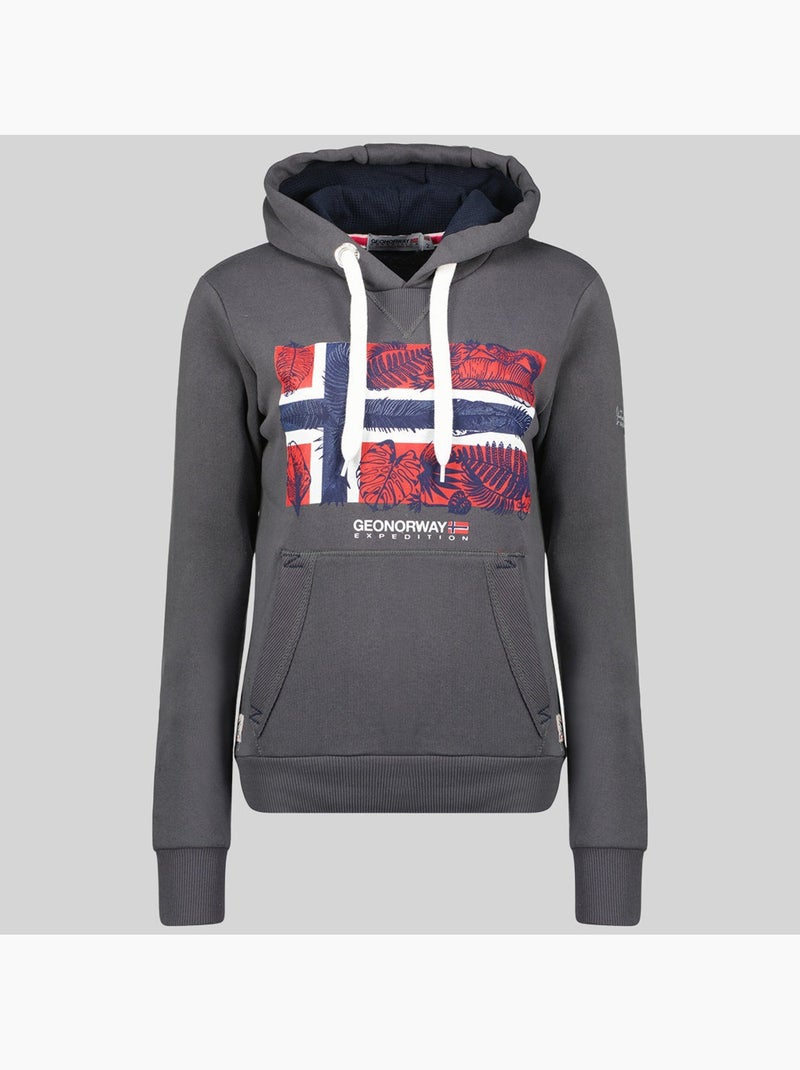 Felpa con cappuccio gpalm – geographical norway Grigio scuro - Kiabi