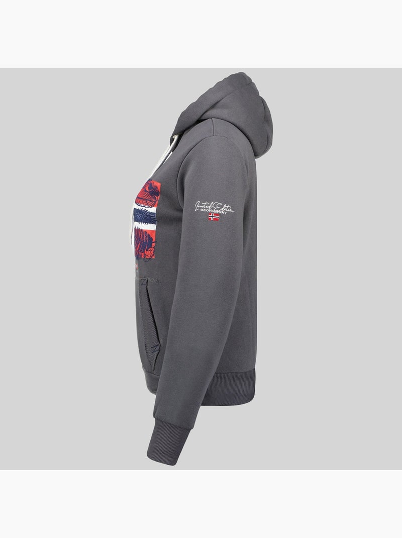 Felpa con cappuccio gpalm – geographical norway Grigio scuro - Kiabi