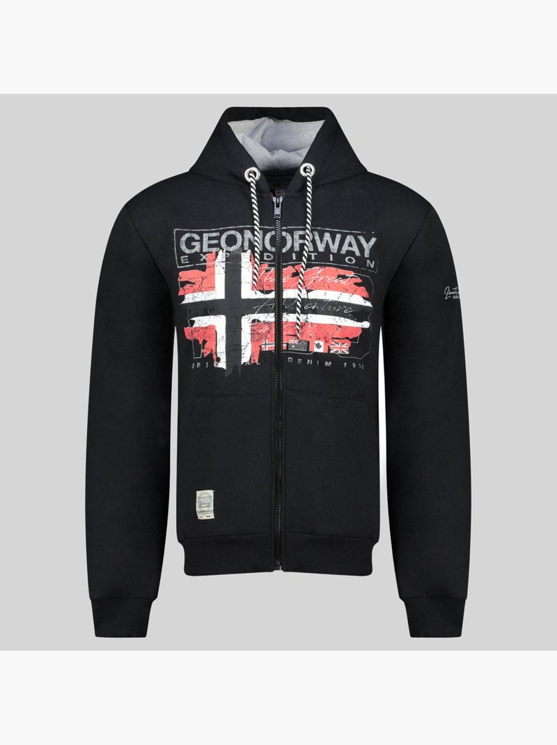 Felpa con cappuccio grusty – geographical norway Nero - Kiabi