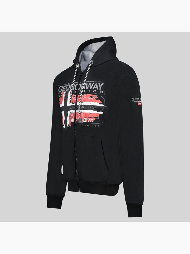 Felpa con cappuccio grusty – geographical norway Nero - Kiabi