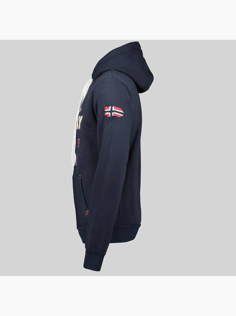 Felpa con cappuccio guitre – geographical norway Blu marino - Kiabi