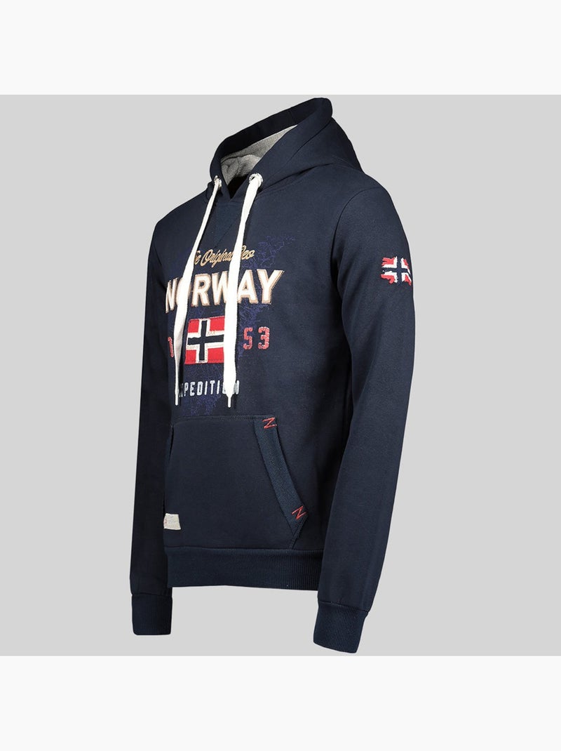 Felpa con cappuccio guitre – geographical norway Blu marino - Kiabi