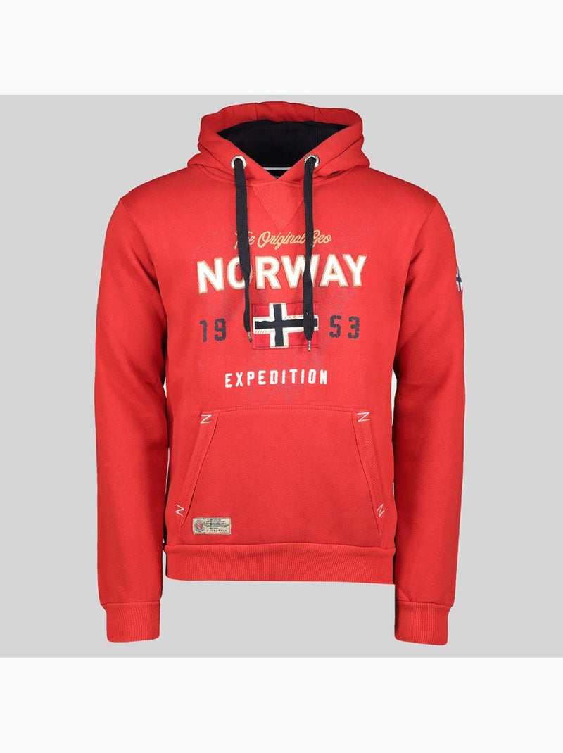 Felpa con cappuccio guitre – geographical norway Rosso - Kiabi