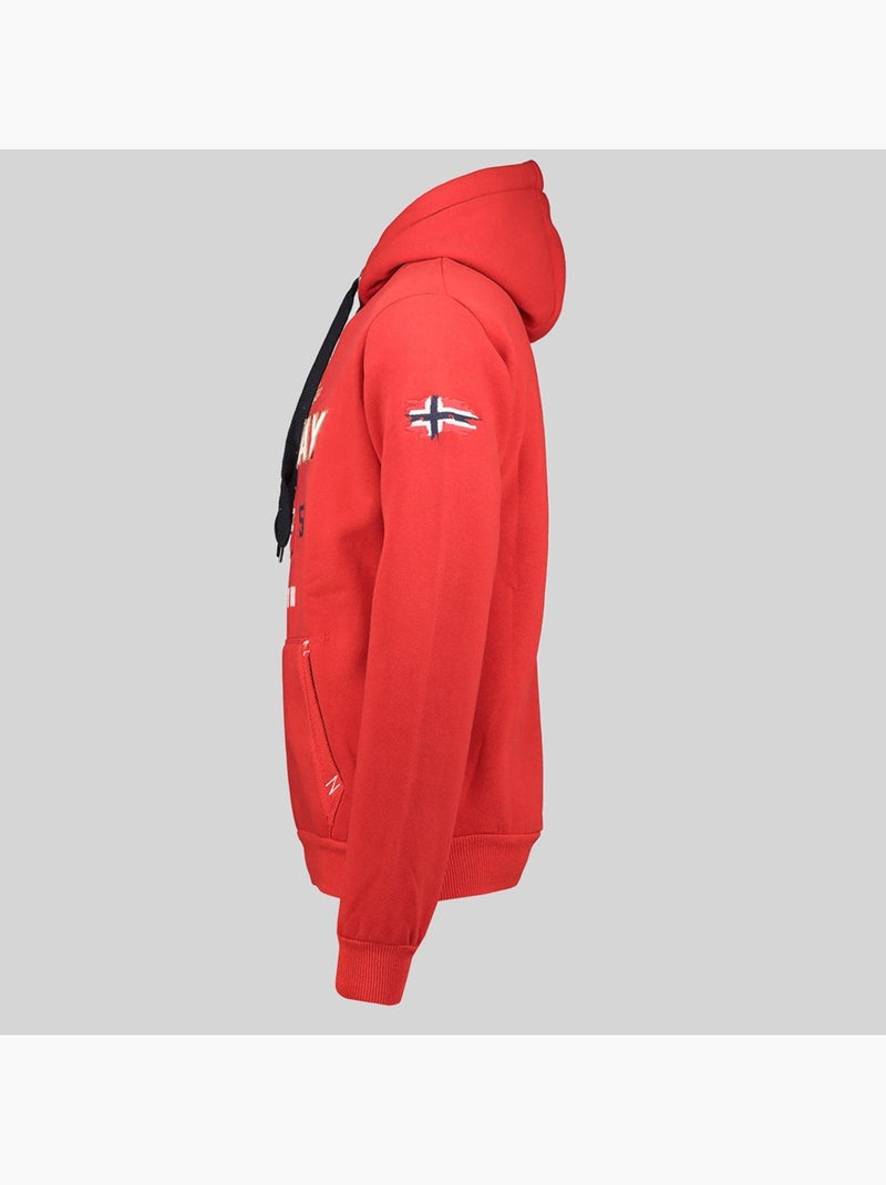 Felpa con cappuccio guitre – geographical norway Rosso - Kiabi