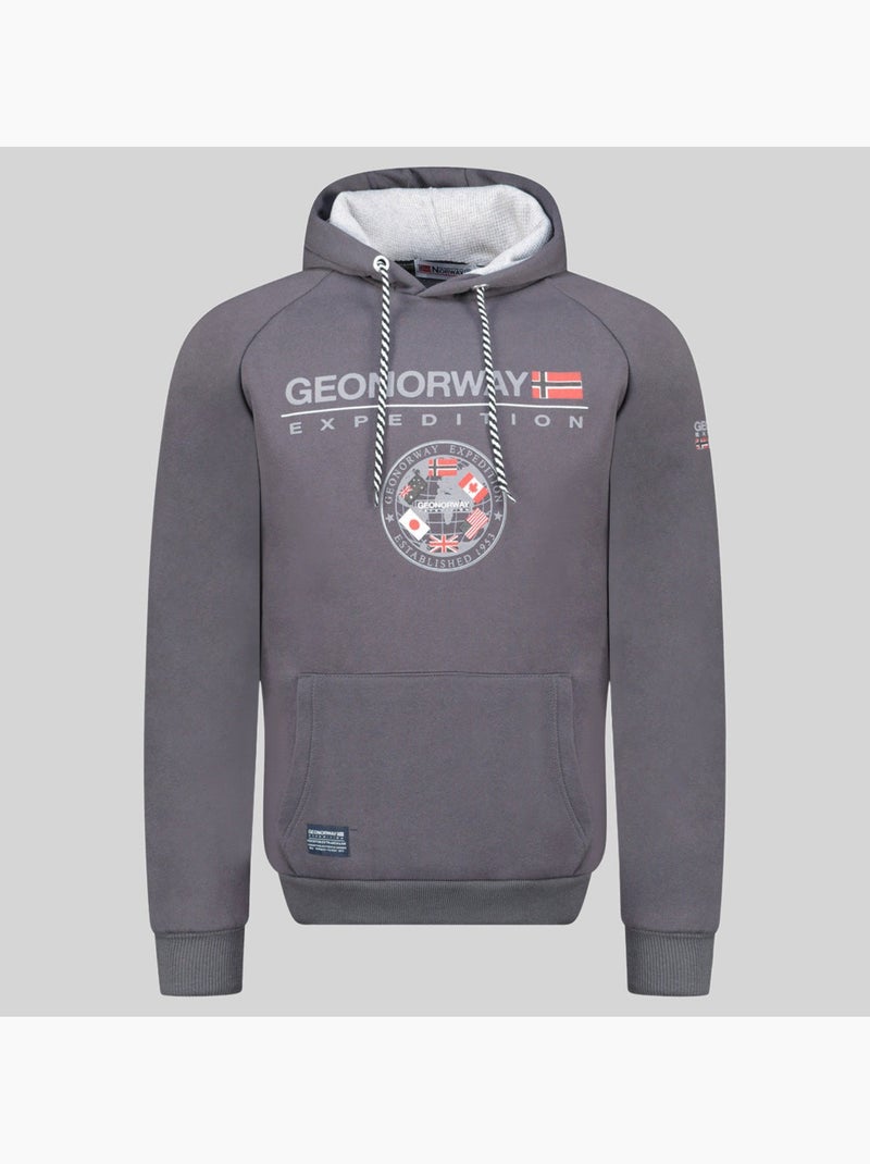 Felpa con cappuccio gvick – geographical norway Grigio scuro - Kiabi