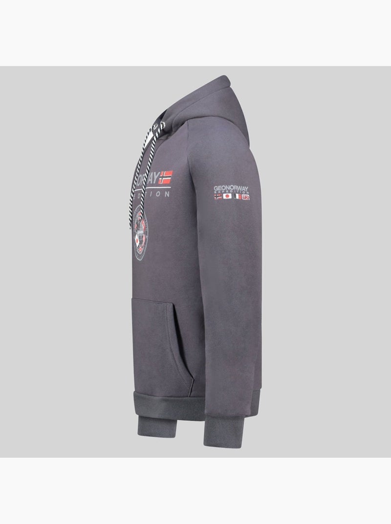 Felpa con cappuccio gvick – geographical norway Grigio scuro - Kiabi
