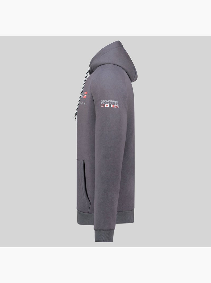 Felpa con cappuccio gvick – geographical norway Grigio scuro - Kiabi
