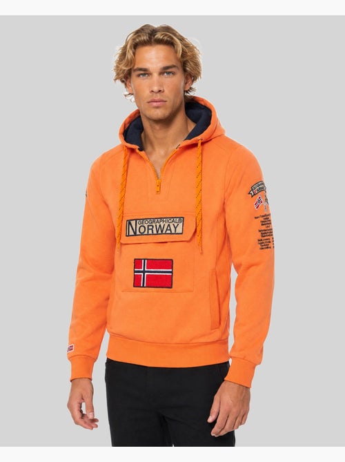 Felpa con cappuccio gymclass fluo – geographical norway - Kiabi Felpa con cappuccio gymclass fluo – geographical norway - Kiabi
