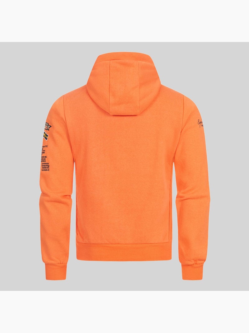 Felpa con cappuccio gymclass fluo – geographical norway Arancione fluo - Kiabi