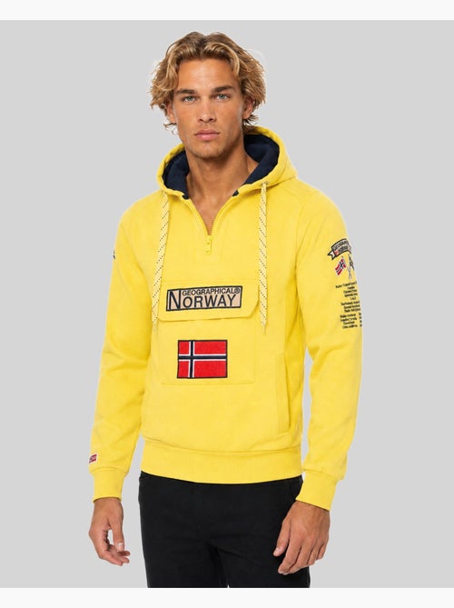 Felpa con cappuccio gymclass fluo – geographical norway - Kiabi Felpa con cappuccio gymclass fluo – geographical norway - Kiabi