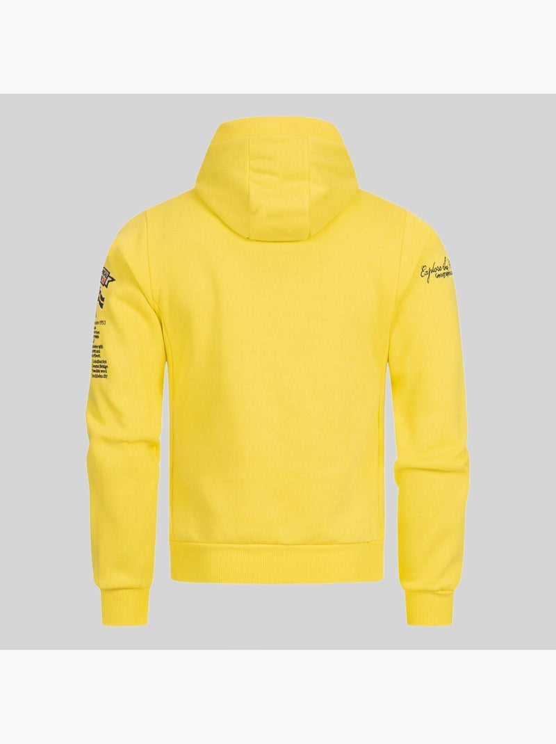 Felpa con cappuccio gymclass fluo – geographical norway Giallo fluo - Kiabi