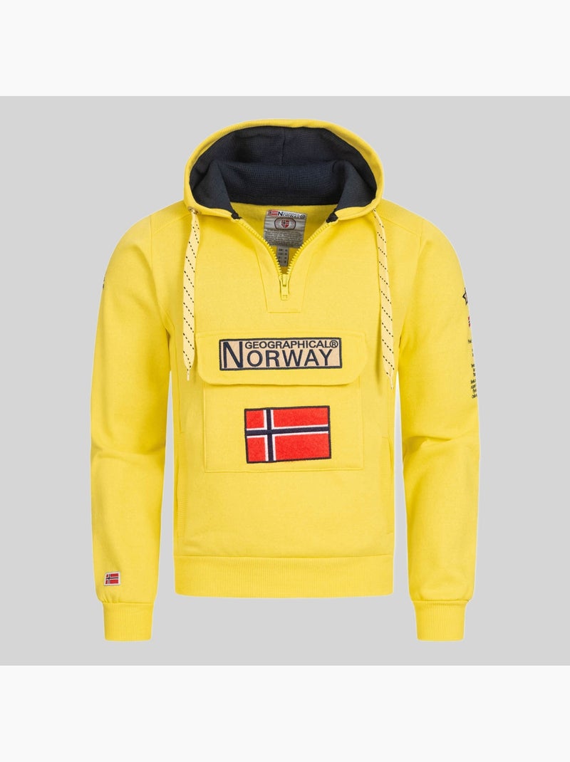 Felpa con cappuccio gymclass fluo – geographical norway Giallo fluo - Kiabi