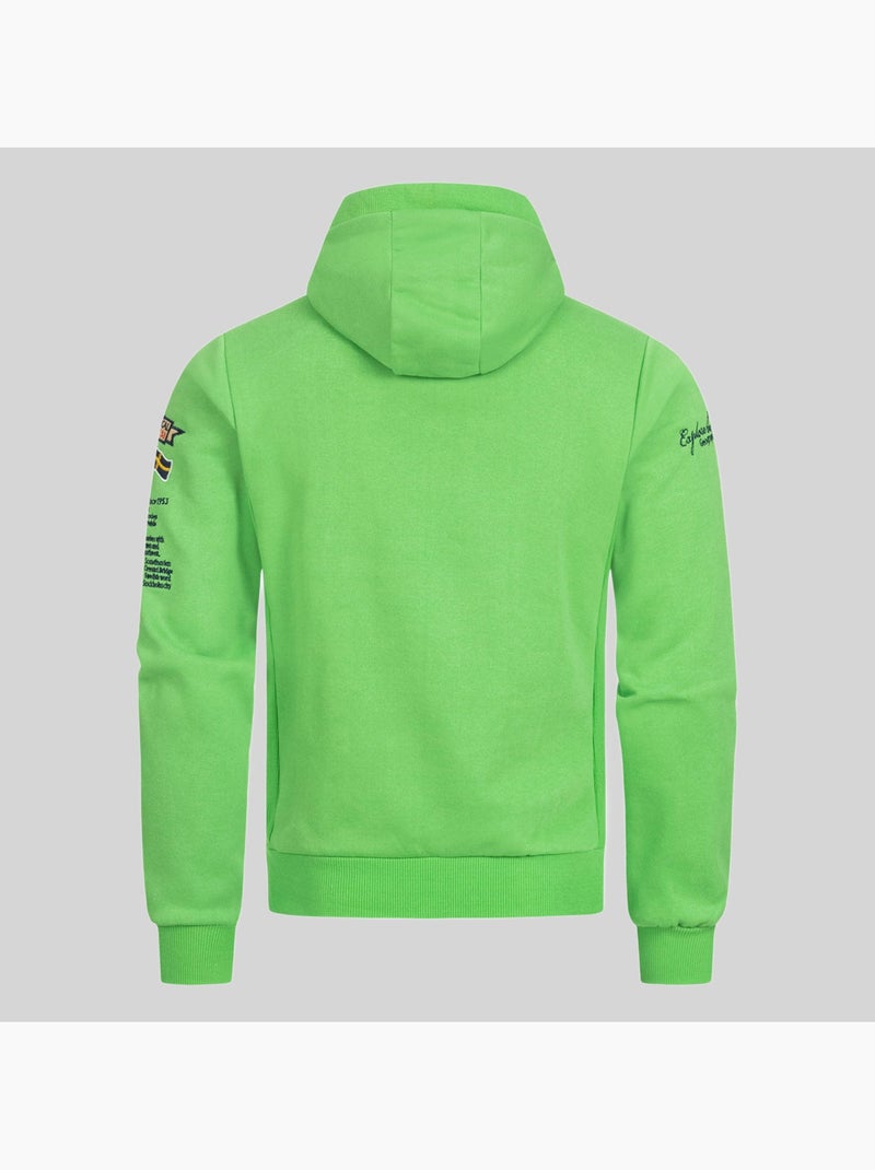 Felpa con cappuccio gymclass fluo – geographical norway Verde fluo - Kiabi