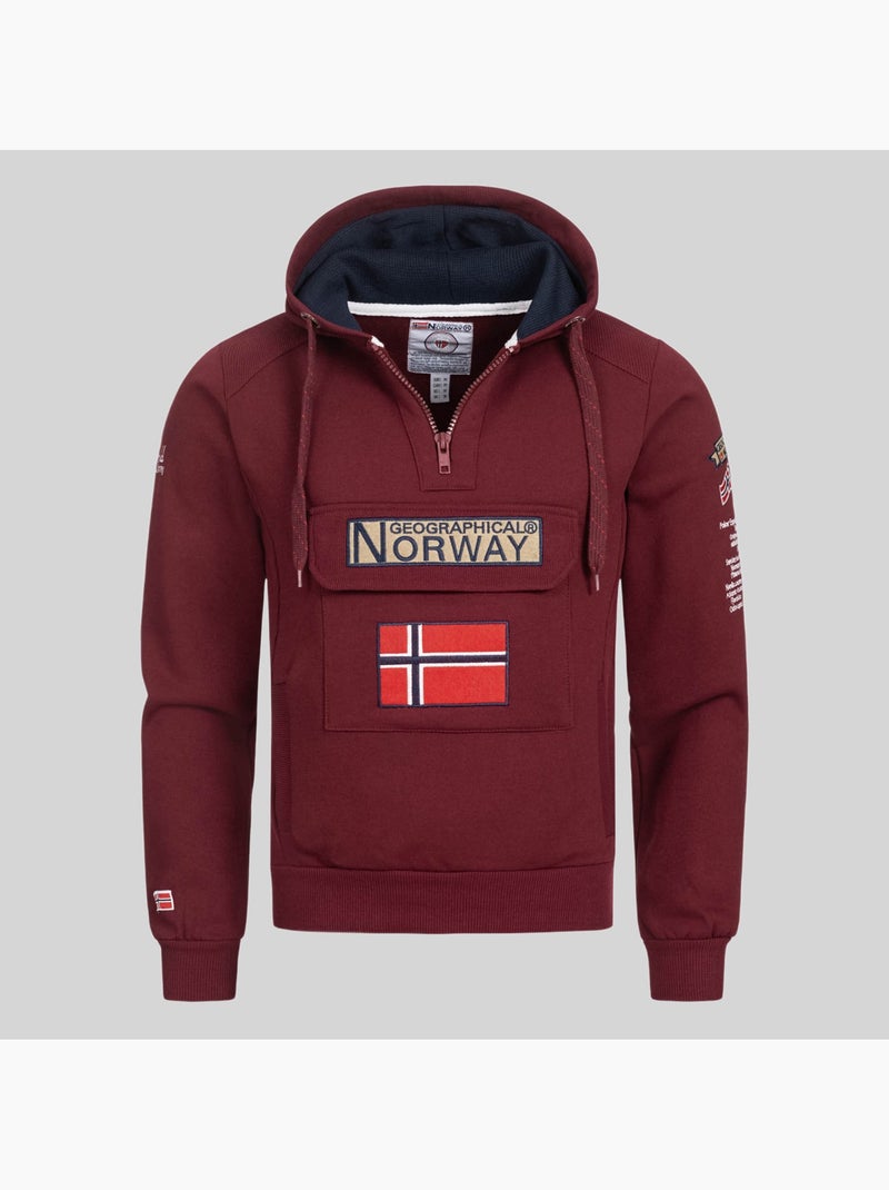 Felpa con cappuccio gymclass – geographical norway Bianco - Kiabi