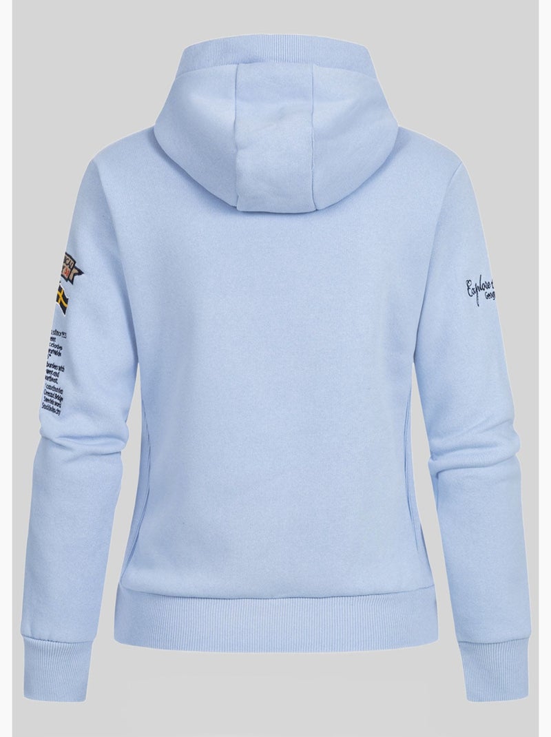 Felpa con cappuccio gymclass – geographical norway Blu cielo - Kiabi