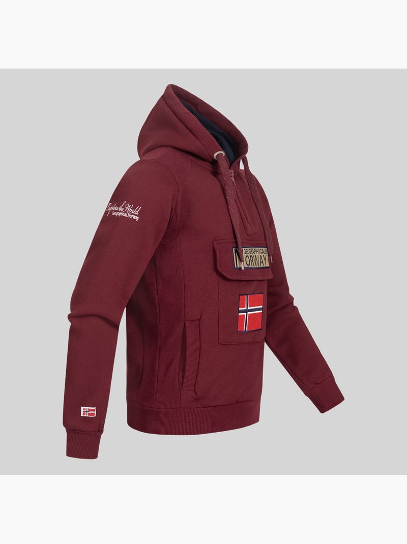 Felpa con cappuccio gymclass – geographical norway Blu petrolio - Kiabi