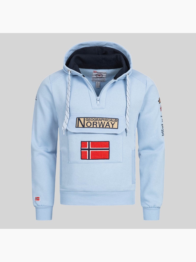 Felpa con cappuccio gymclass – geographical norway Blu petrolio - Kiabi