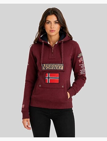 Felpa con cappuccio gymclass – geographical norway