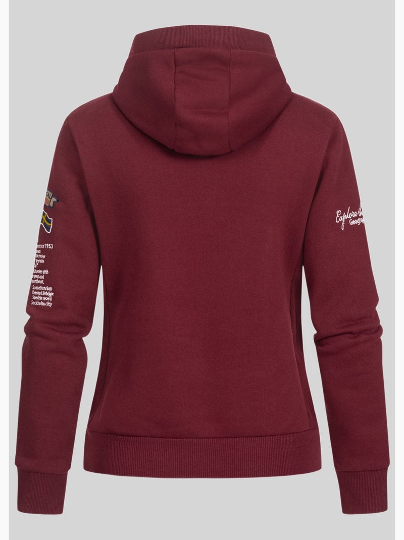 Felpa con cappuccio gymclass – geographical norway Bordeaux - Kiabi