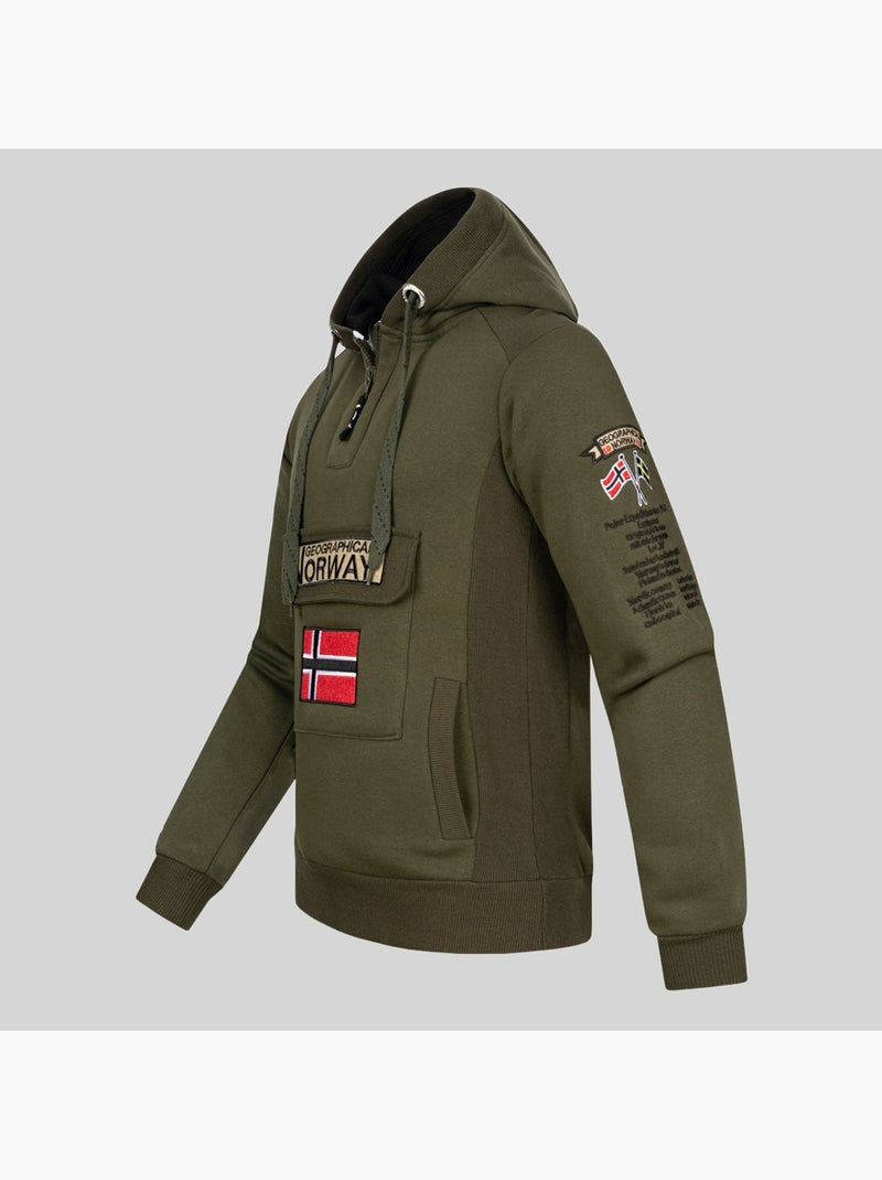 Felpa con cappuccio gymclass – geographical norway Grigio chiaro - Kiabi