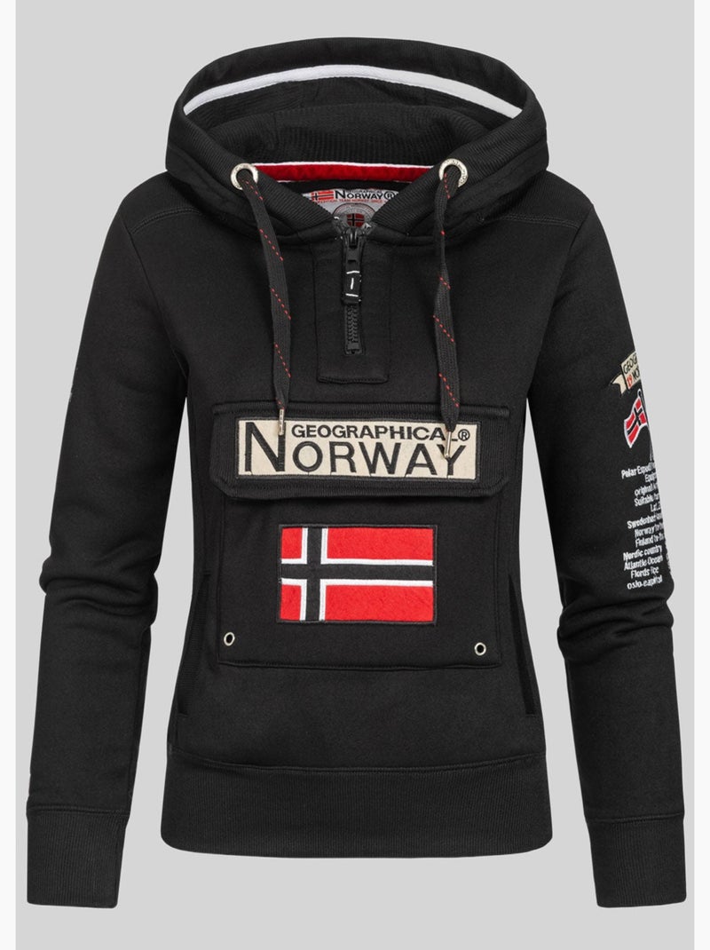 Felpa con cappuccio gymclass – geographical norway Nero - Kiabi
