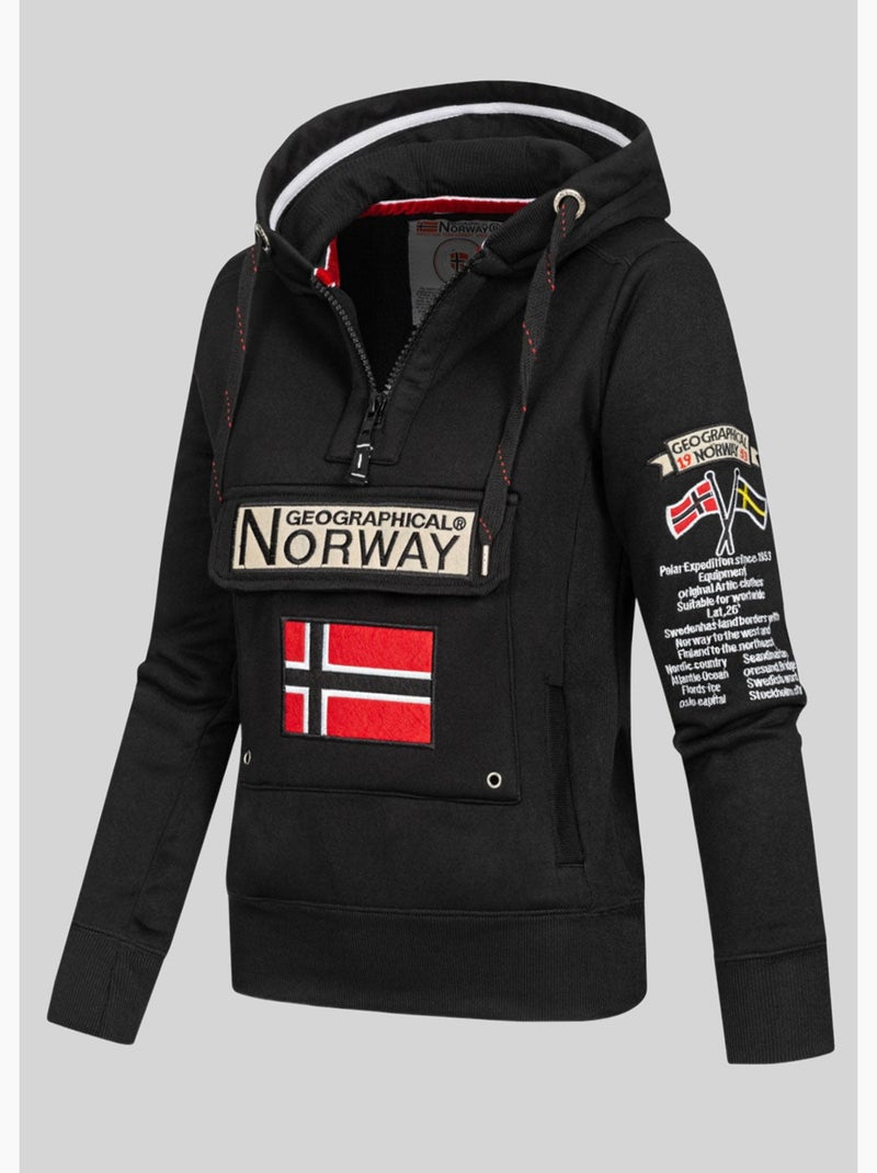 Felpa con cappuccio gymclass – geographical norway Nero - Kiabi