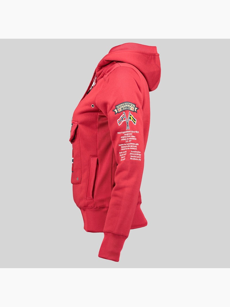 Felpa con cappuccio gymclass – geographical norway Rosso granata - Kiabi