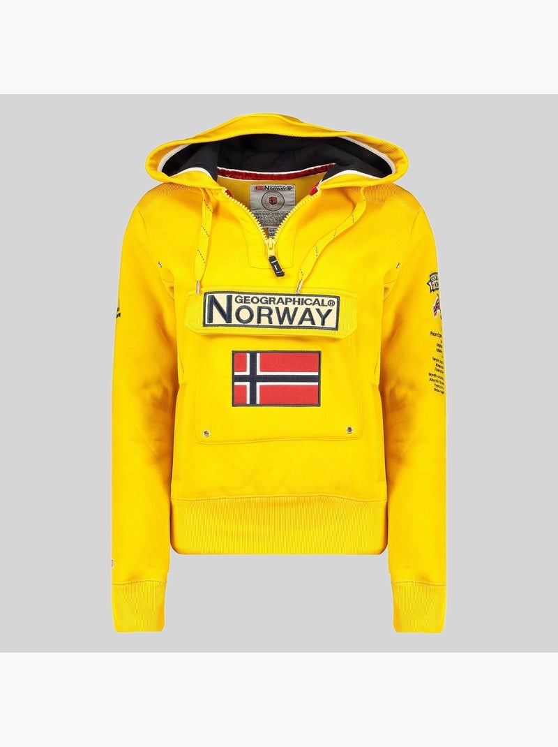 Felpa con cappuccio gymclass – geographical norway Senape - Kiabi