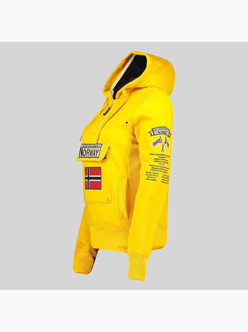 Felpa con cappuccio gymclass – geographical norway Senape - Kiabi