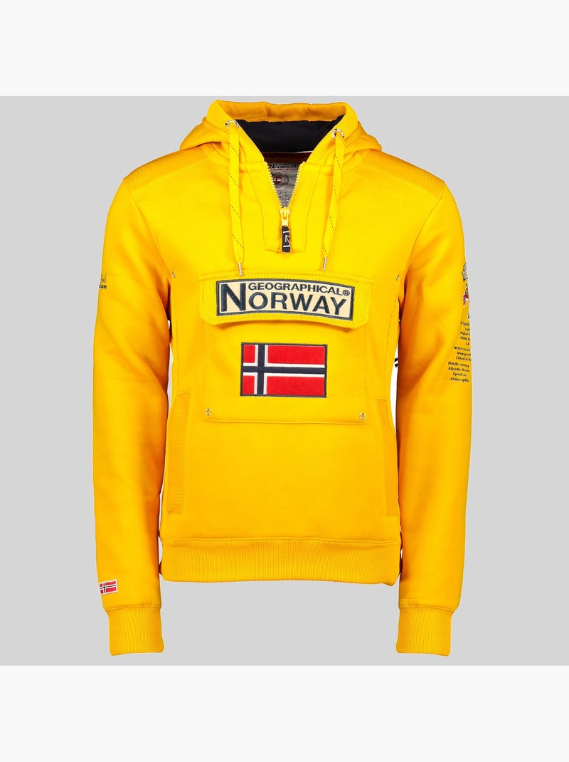 Felpa con cappuccio gymclass – geographical norway Senape - Kiabi