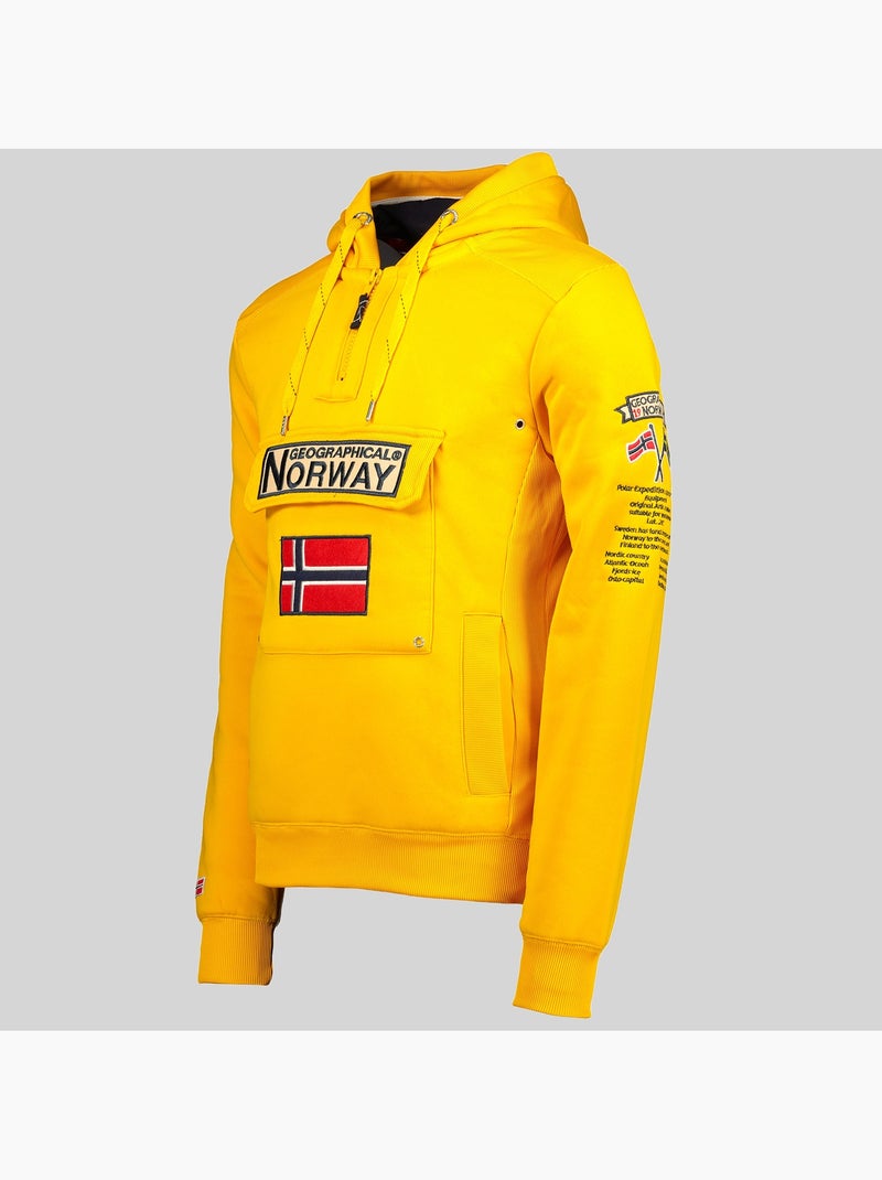 Felpa con cappuccio gymclass – geographical norway Senape - Kiabi