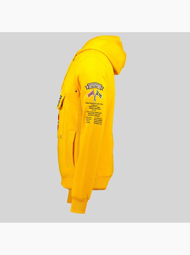 Felpa con cappuccio gymclass – geographical norway Senape - Kiabi