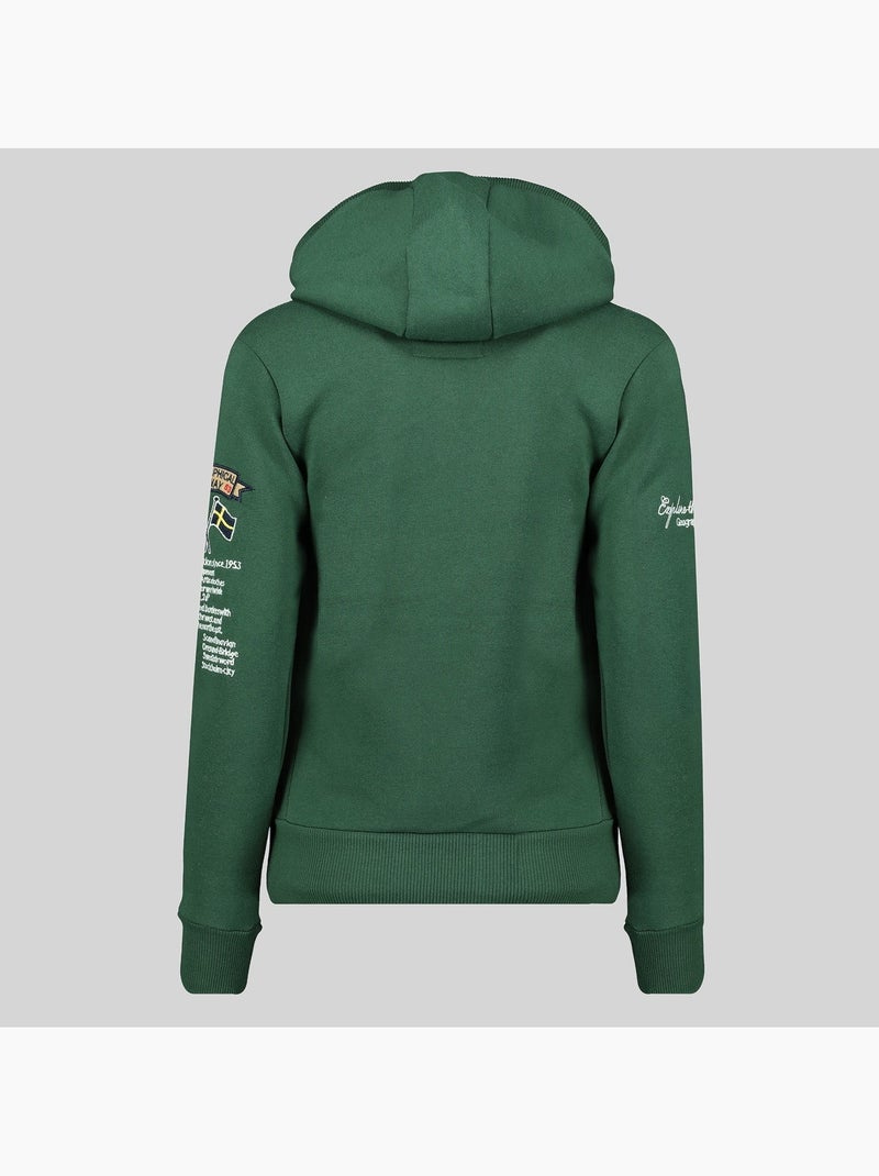 Felpa con cappuccio gymclass – geographical norway Verde abete - Kiabi