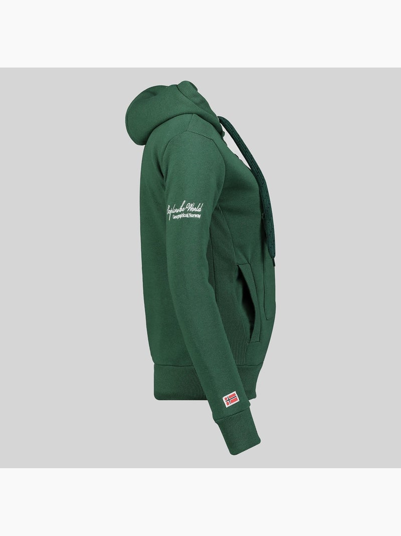 Felpa con cappuccio gymclass – geographical norway Verde abete - Kiabi