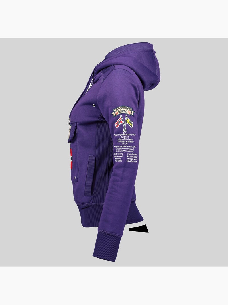 Felpa con cappuccio gymclass – geographical norway Viola - Kiabi