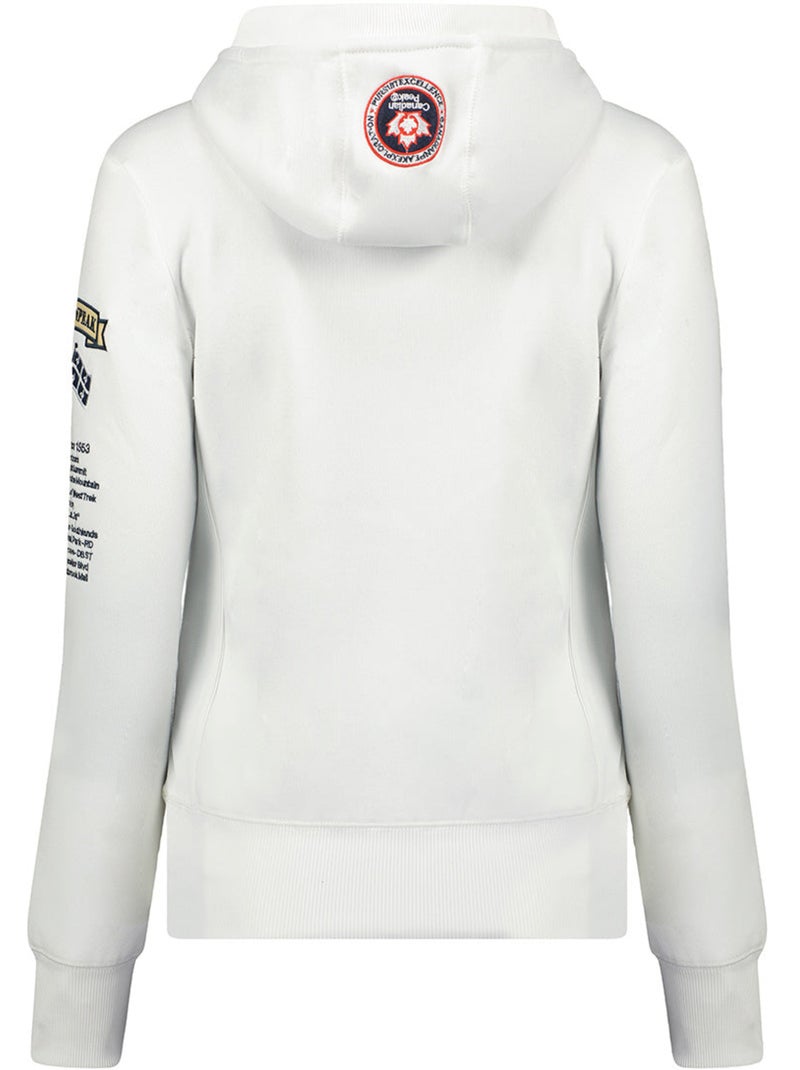 Felpa con cappuccio gyrelle – canadian peak Bianco - Kiabi