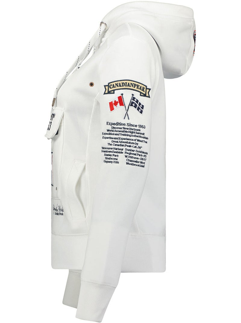 Felpa con cappuccio gyrelle – canadian peak Bianco - Kiabi
