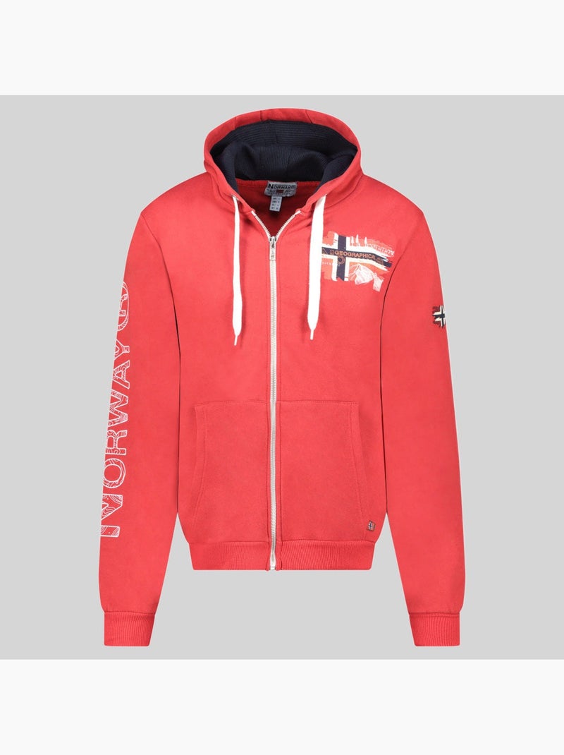Felpa con cappuccio gysuis – geographical norway Rosso - Kiabi