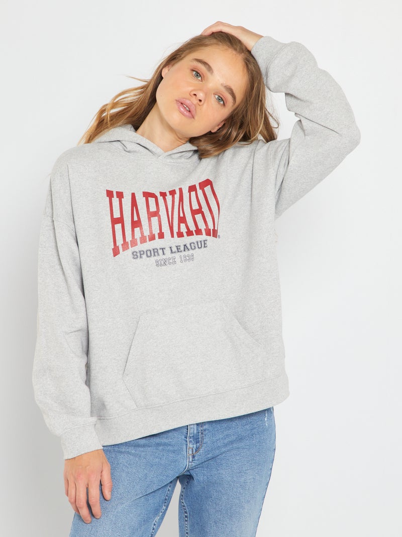 Felpa con cappuccio 'Harvard University' GRIGIO - Kiabi