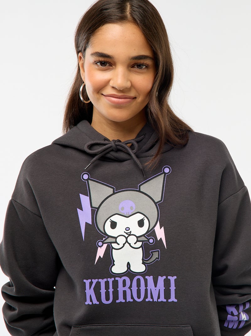Felpa con cappuccio 'Hello Kitty' Nero - Kiabi