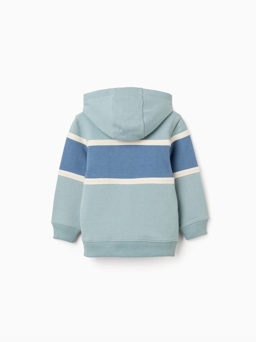 Felpa con cappuccio in cotone con blocchi di colore - Kiabi