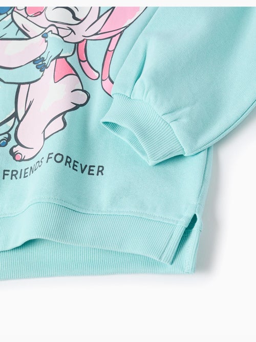 Felpa con cappuccio in cotone con stampa stitch - Kiabi