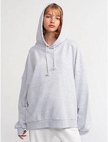 Felpa con cappuccio in cotone oversize dilvin